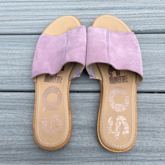 Sorel Ella Block Slide in Shale Mauve - Picture 3 of 8